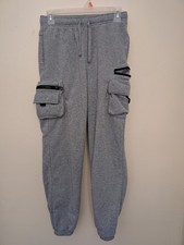 Brooklyn Cloth Boys Size L (14-16) Grey Cargo Fleece Jogger Sweatpants