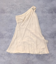 Runway Roberto Cavalli I Love You Silk Cocktail Dress Size 42 M/L Biege Y2K VTG