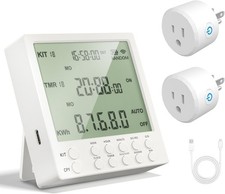 Wireless Digital Timer Outlet Expandable Up to 19 Outlets, Programmable Timer