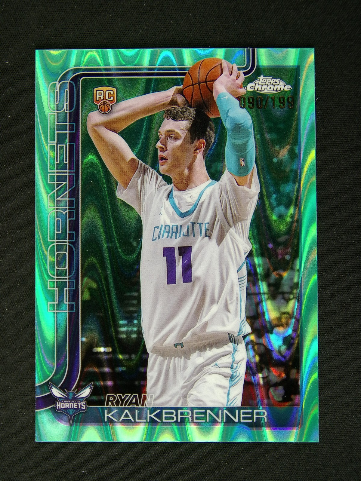 2025-26 Topps Chrome Ryan Kalkbrenner #284 RC Rookie RayWave Aqua Refractor /199