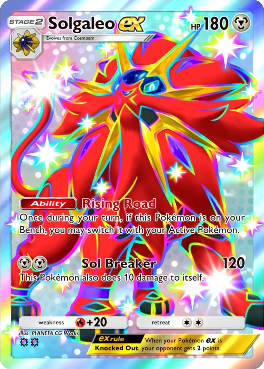 Pokemon Pocket TCG Trading Card 2 Star Shiny Solgaleo EX Crimson Blaze DIGITAL Pokemon Pocket TCG Trading Card 2 Star Shiny Solgaleo EX Crimson Blaze DIGITAL