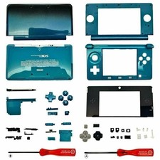 Housing Shell for Nintendo 3DS System Replacement Screen Tools Console Aqua Blue