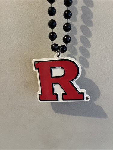 Rutgers Scarlet Knights Oversized Beaded Necklace Length 20.5” - Picture 3 of 4