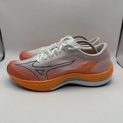 Mizuno Wave Rebellion Flash Sneaker Mens White Running Shoes Sz 9.5 New