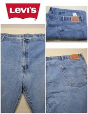 Levi's 550 Jeans Men 54x29 Blue Denim Medium Wash Pocket Relaxed Fit Tapered Leg