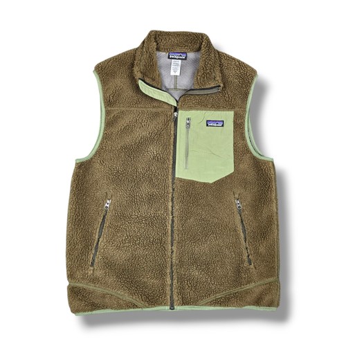 Patagonia Men’s Classic Retro-X Vest Fleece Sherpa Full Zip Olive Green Vest S - Picture 1 of 8