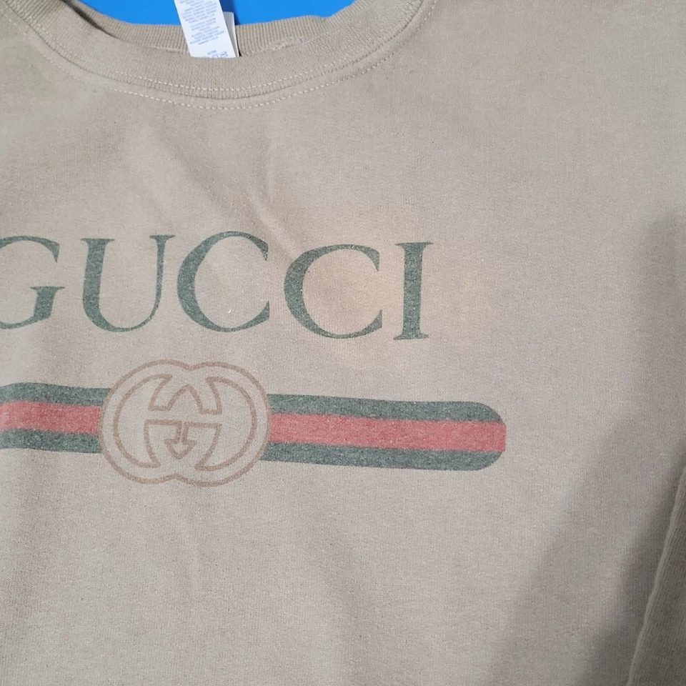 Sudadera De Colección Gucci Cuello Redondo Bota Adulto XL Jerzees Suéter Años 90  Foto 4 de 4