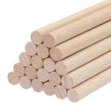 Wooden Dowel Rods Wood Sticks, 4"x0.28" Round Wooden Dowels Rod, Pack of 20