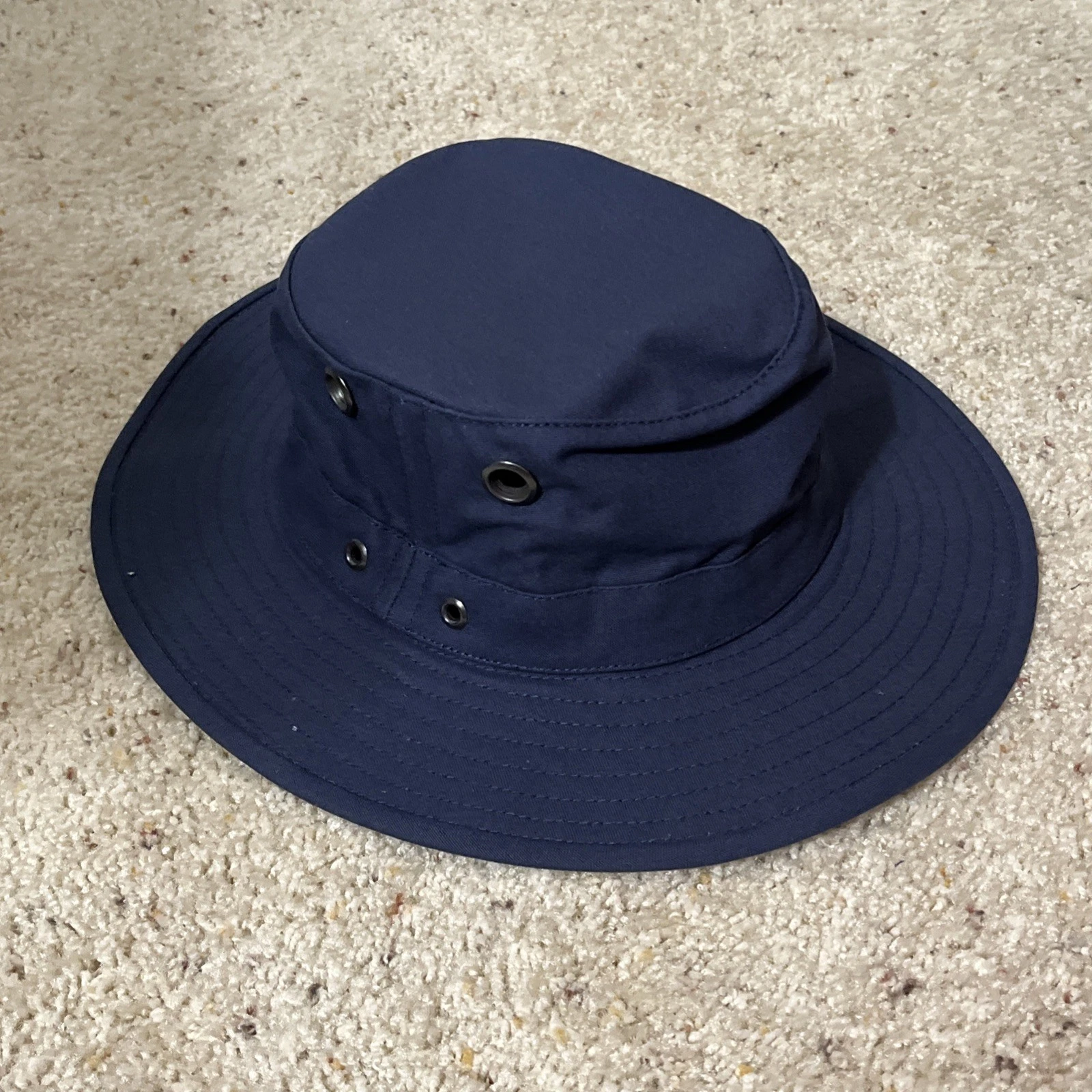 NEW Tilley T3 WANDERER Hat NAVY BLUE Cotton Canvas 7 NO STRINGS WIDE BRIM