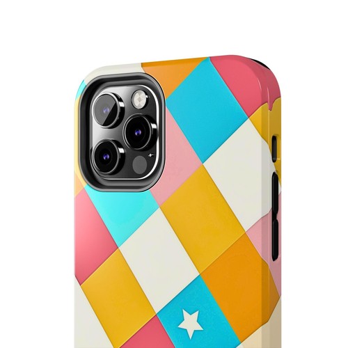 Vibrant Preppy Checkered Tough Phone Case | Aesthetic - 第 65/108 張圖片