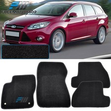 Fits 12-18 Ford Focus Nylon Floor Mats Carpets 4pcs Set Black Front Rear