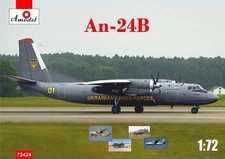 Antonov An-24B Armed Forces of Ukraine (Plastic model kit) 1/72 Amodel 72424