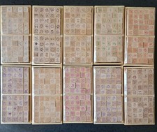 wooden stamp set multicolor illustration alphabet numbers 277aef