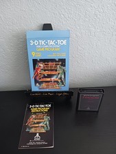 3D 3-D TIC-TAC-TOE (Atari 2600 1983) Game, Box & Manual COMPLETE CX 2618 image