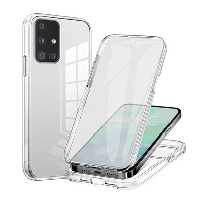 Handyhülle für Samsung Galaxy A51 360 Grad Rundum Schutz Hülle Bumper Cover Case