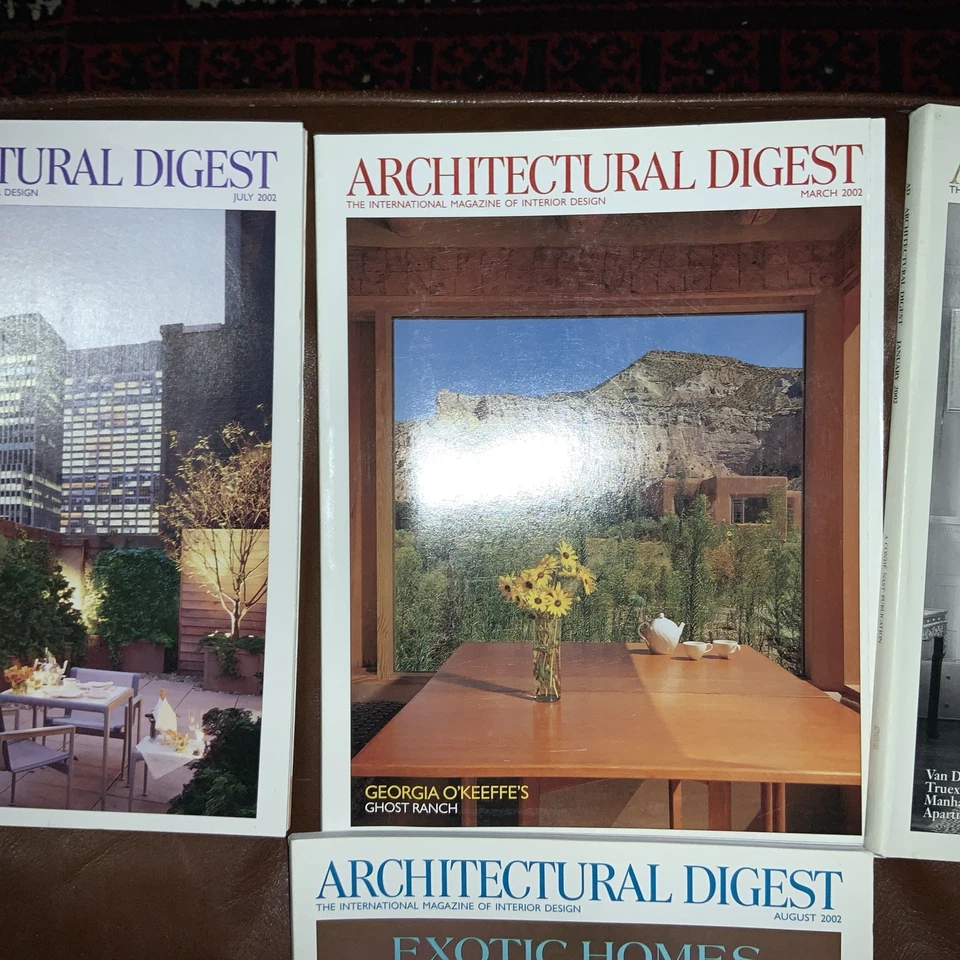 Architectural Digest Magazine Lot 4 Issues from 2002 Vintage  - Image 3 of 4