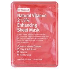 Natural Vitamin 21.5% Enhancing Beauty Sheet Mask, 1 Sheet, 0.77 fl oz (23 ml)