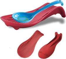 Poggiacucchiaio grande resistente al calore in silicone "Deck Chair" per piano cottura