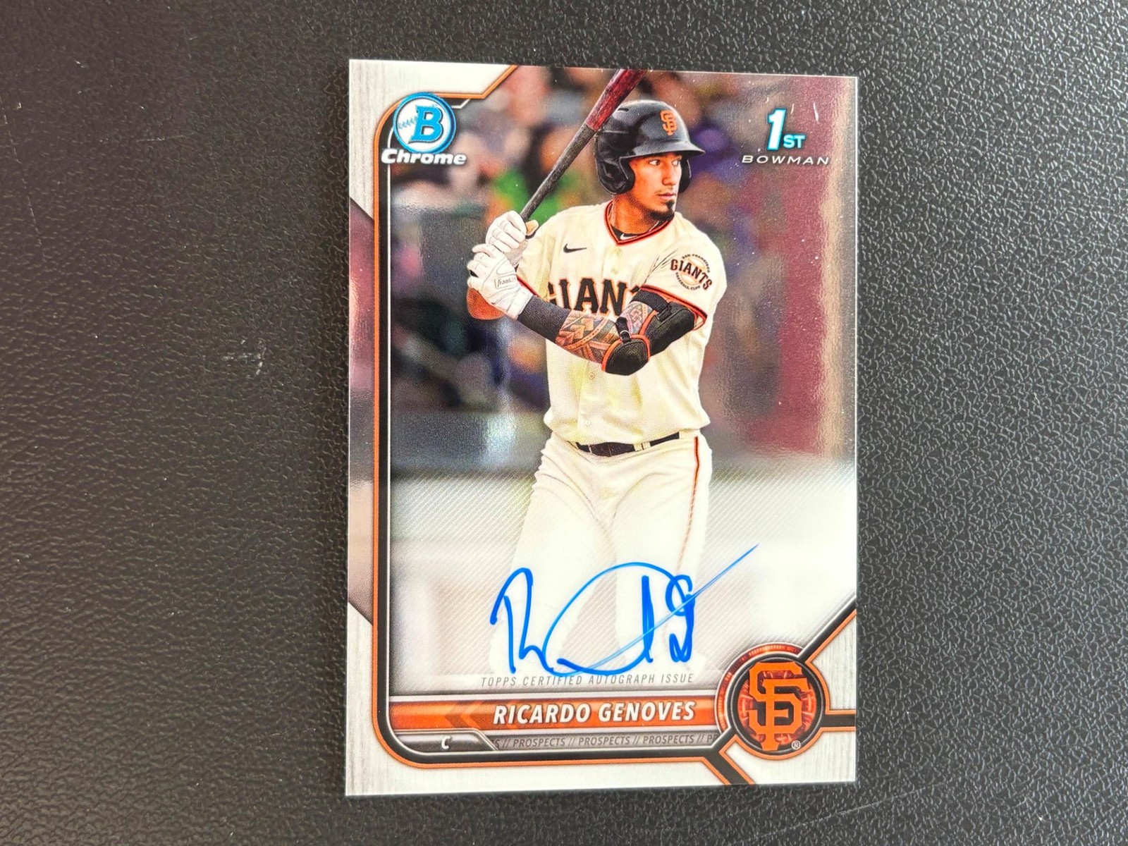 Ricardo Genoves 2022 Bowman Chrome 1st Auto Autograph RC SF Giants C30