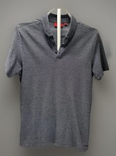 HUGO BOSS Men's Gray Black Polo Shirt XL Short Sleeve Collared
