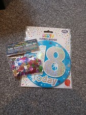 18th Birthday Badge Confetti Set BNWT Age 18