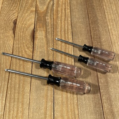 Craftsman USA Made, Vintage Torx Screwdriver Set of 4. T10, T20, T30, T25.