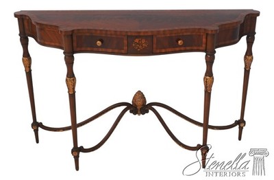 L71330: MAITLAND SMITH Mahogany Nathan Console Table w. 2 Drawers