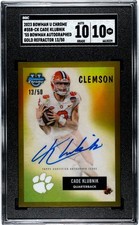 2023 Bowman U Chrome Cade Klubnik SGC 10 Auto 55 Design /50 Gold Refractor 