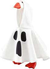 Halloween Ghost Cape Outfit for 7 Inch Tabletop Goose Decorations, White, Easy