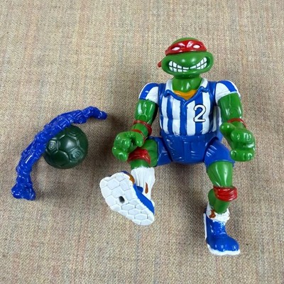 1991 TMNT Raphael Soccer Action Figure Vintage Playmates Teenage Mutant Ninja