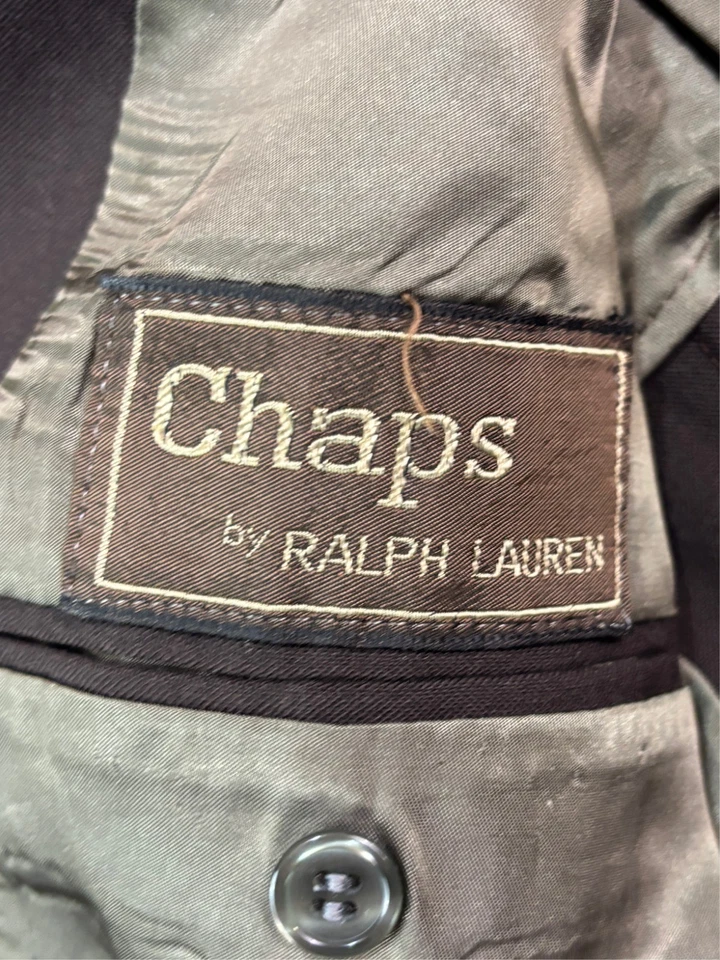 VTG 1970s Ralph Lauren Chaps 38S Wool Blend Blazer Jacket Sport Suit Coat Brown - Image 4 of 4