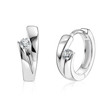 Sterling Silver Hoop Earrings for Women, ALEXCRAFT 5.5 millimeters, SilverA