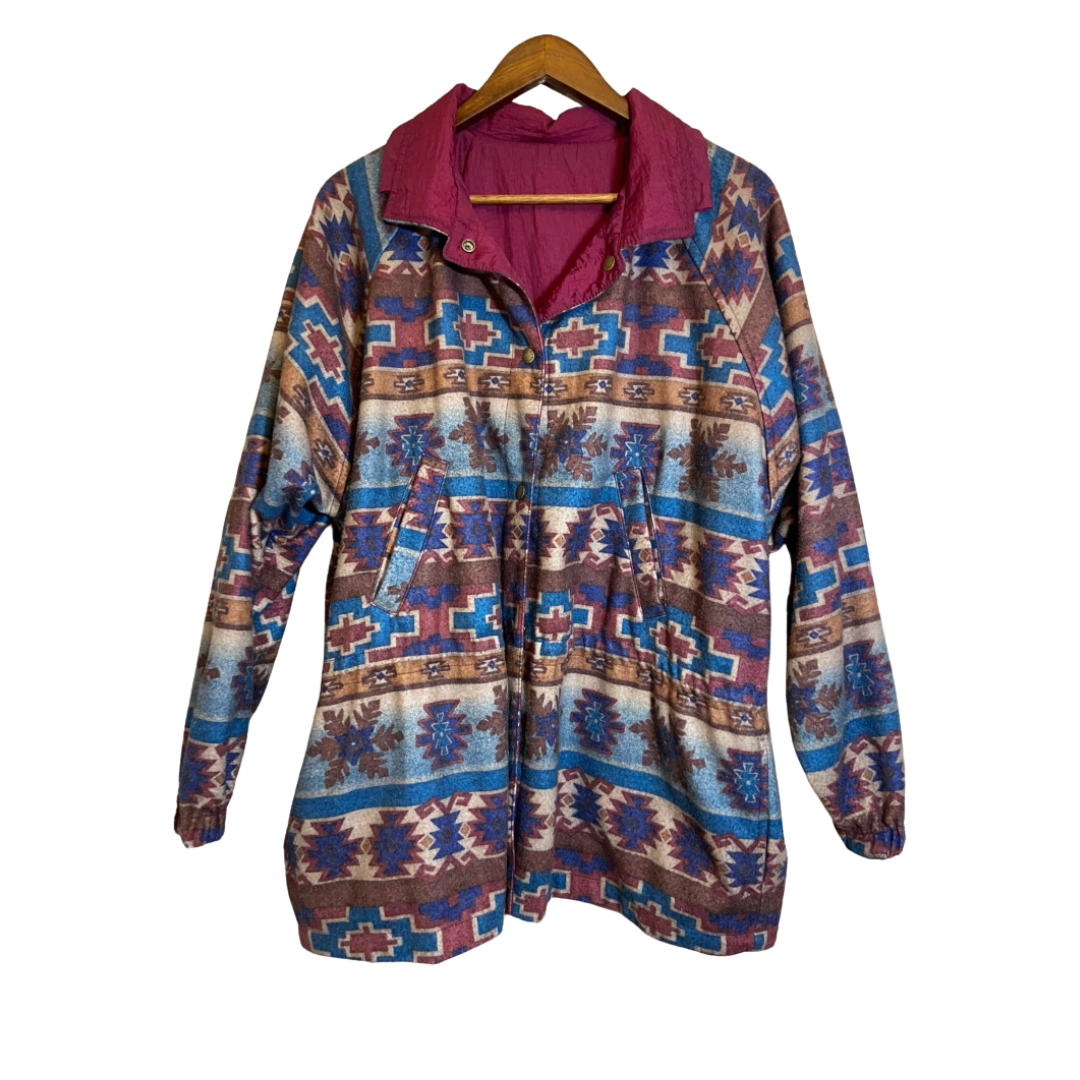 ジャケット・アウター Used reversible jacket street chic Vintage Casual Club Reversible Jacket Women's Large Red