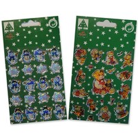 Glitzer Weihnachts Sticker 39 Aufkleber Weihnachten Schneemann TeddybÄR 39211585