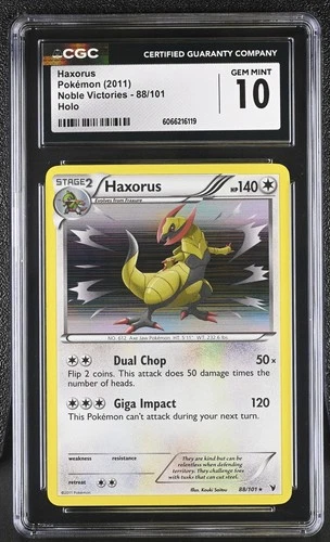 Pokemon Haxorus Noble Victories 88/101 Holo CGC 10 Gem Mint