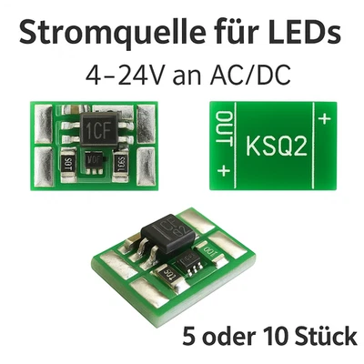 SCHÖNWITZ LED Treiber Konstantstromquelle KSQ 2–30mA 4–24V AC/DC Mini Modul – 5/10 Stück