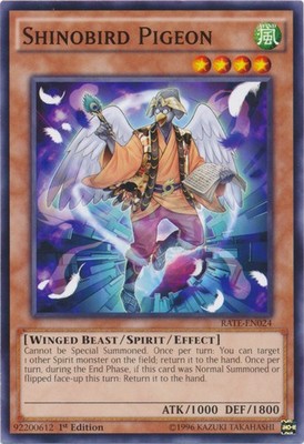 Shinobird Pigeon - RATE-EN024 - Common - 1st Edition - Moderately Played