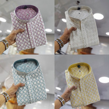 Stylish Designer Cotton Kurta Pajama Set With Heavy Embroidery For Functions