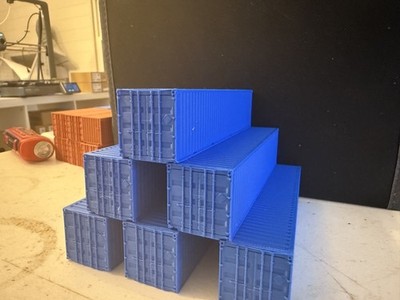 6 Ho Scale 40 Ft Shipping Container
