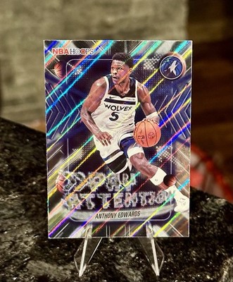 2025-26 Topps NBA Hoops ANTHONY EDWARDS Pay Attention RAINBOW FOIL SP Wolves