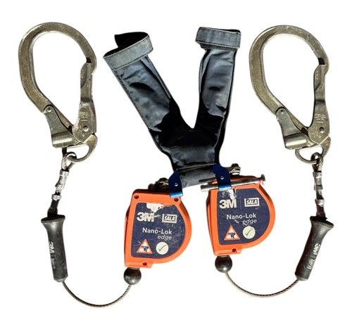 3M DBI SALA Nano-Lok Edge 3500227 Twin-Leg Personal Self Retracting Lifeline 8ft