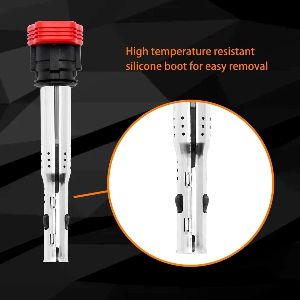 Bobina de encendido UF529 + bujía para Audi TT A4 A5 VW Golf Jetta GTI 2,0 L Foto 4 de 4