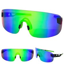 SPORTY WRAP AROUND Biker Cycling Shield SUNGLASSES Lightweight Flexible Frame C3