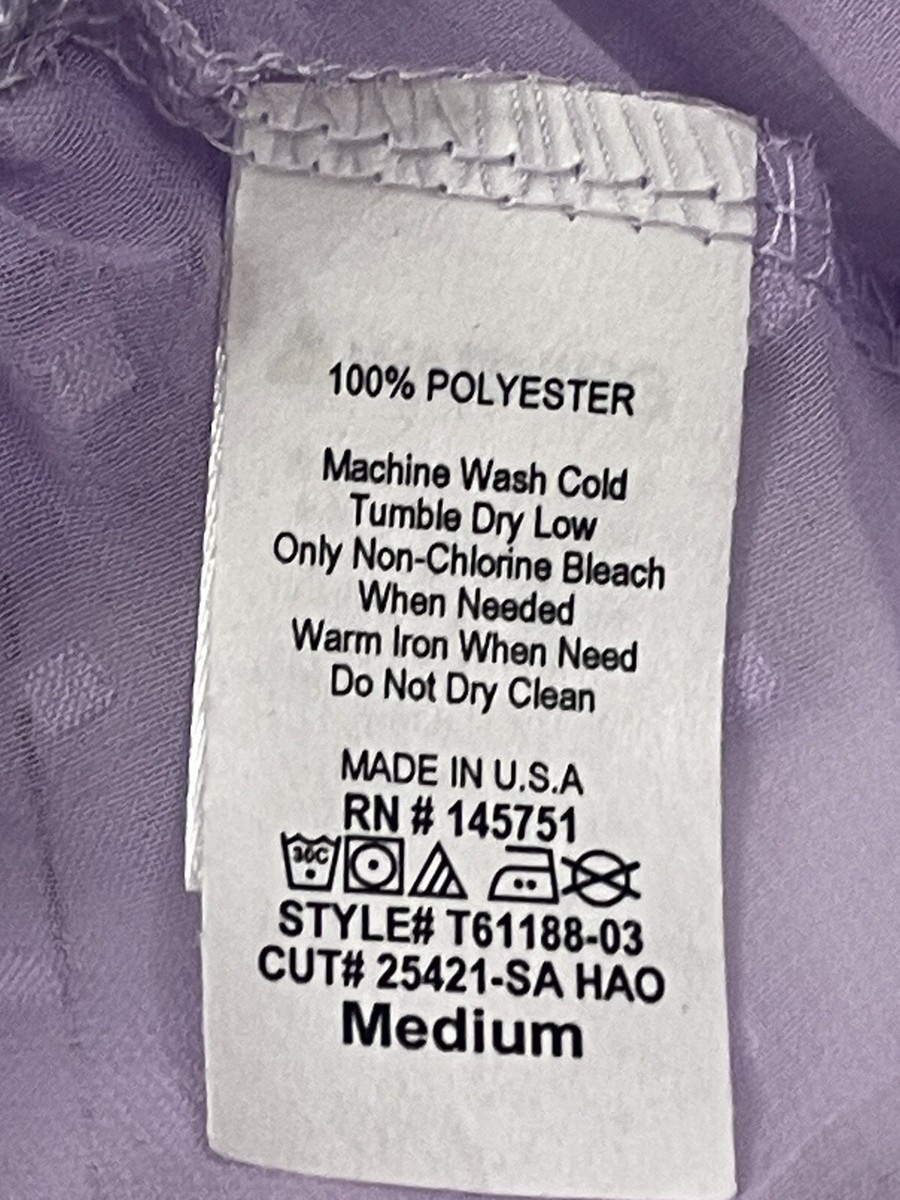 ブリーチ Women's Lilac Dot Blouse Sheer Lined Angel Sleeves Size Medium | eBay