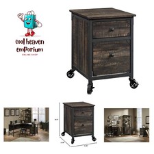 Steel River File Pedestal, L: 20.87" x W: 23.86" x H: 26.58", Carbon Oak Finish