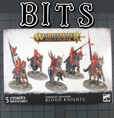 Warhammer AoS : Soulblight Gravelords – 5 Blood Knights Neufs (Non Peints / Non Montés) Figurines Non Assemblées