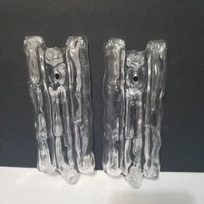 Pr 2 Vintage Kalmar Ice Lucite Chandelier Prisms Replacement Crafts MCM