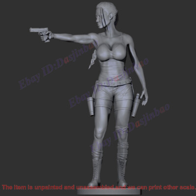 Lara Croft Shooter 1/4 3D Print Model Kit Unpainted Unassembled 45cm GK