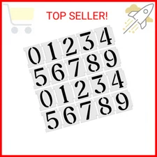 YEAJON 4 Inch Curb Stencil Kit 0-9 Address Number Stencils, 20Pcs Reusable 14 Mi