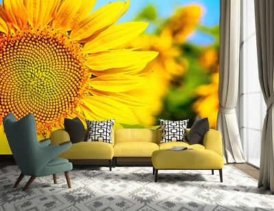 3D Nice Sunflower 9844 Wallpaper Mural Wall Print Wall Wallpaper Murals US Coco